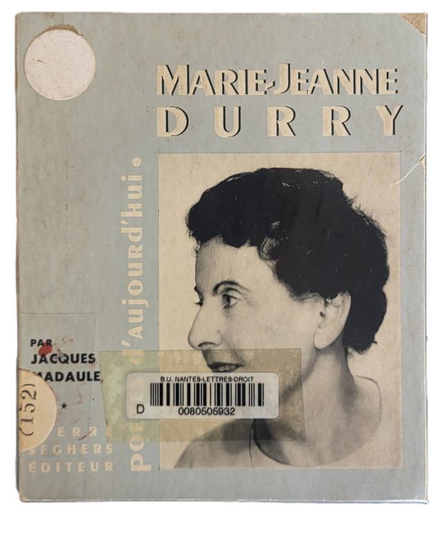 MADAULE, Jacques, *Marie-Jeanne Durry* (1966)